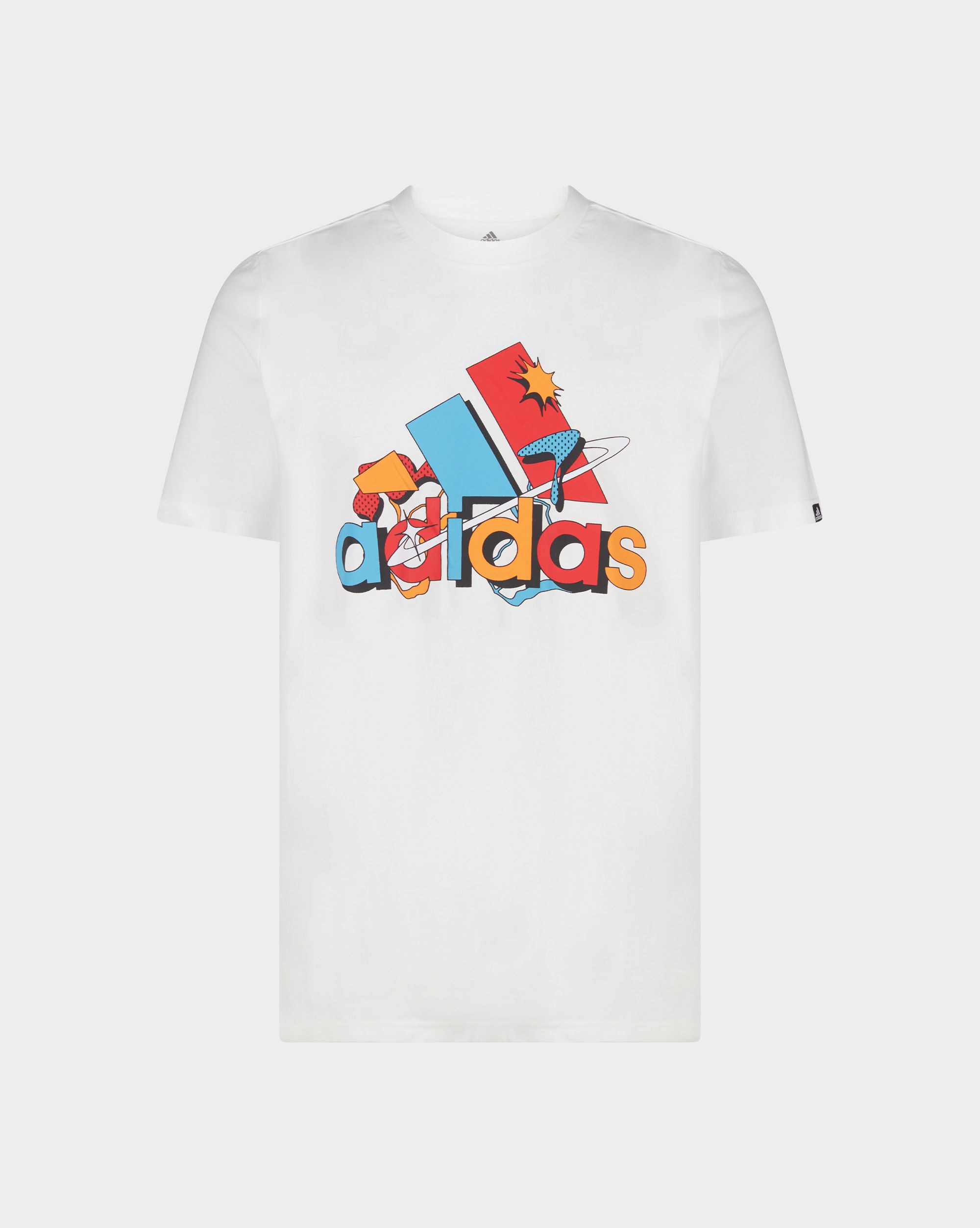 Adidas T-Shirt Fluid Sport Badge Of Sport Graphic Bianco Uomo