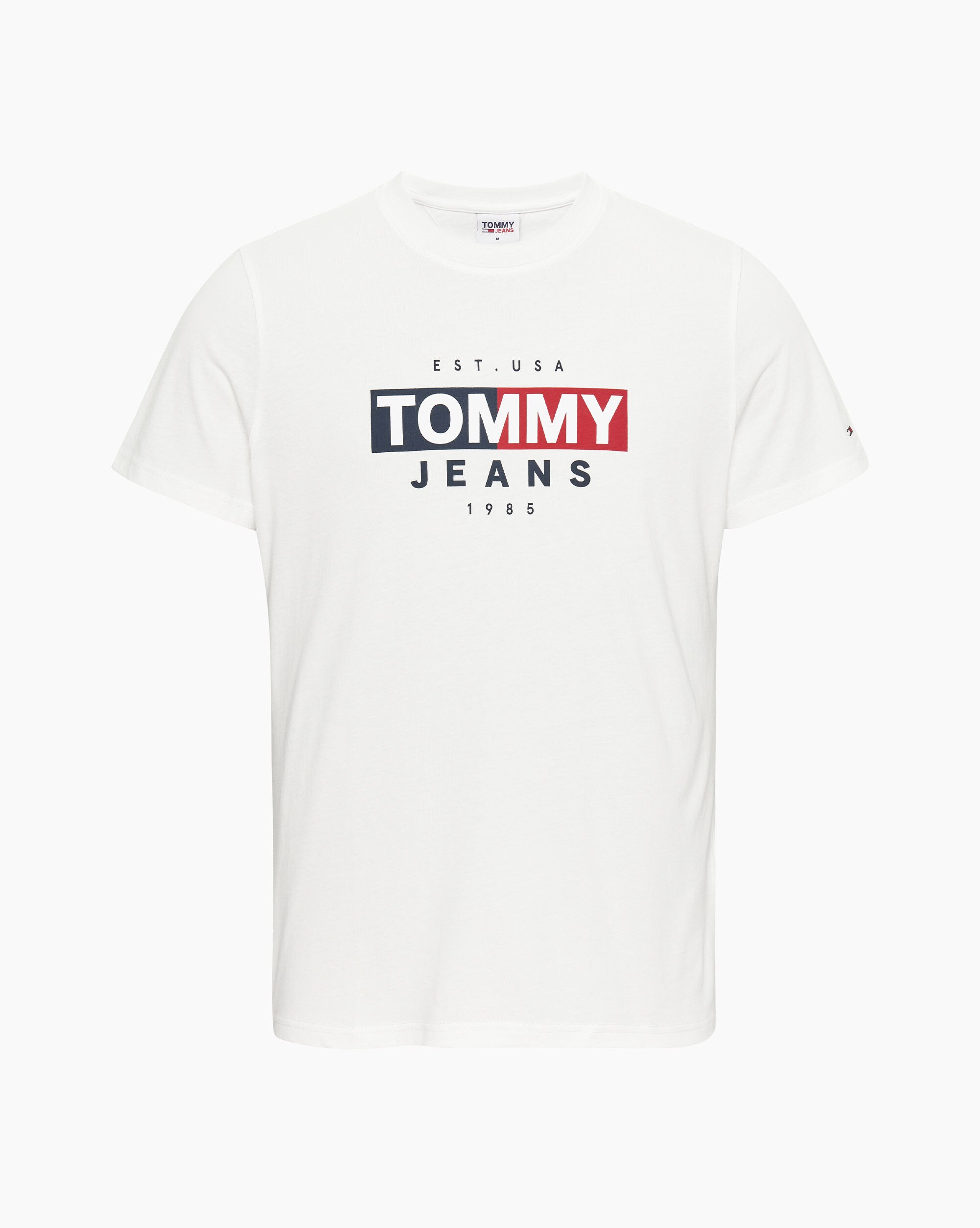 Tommy Hilfiger Entry Flag T-Shirts Bianco Uomo