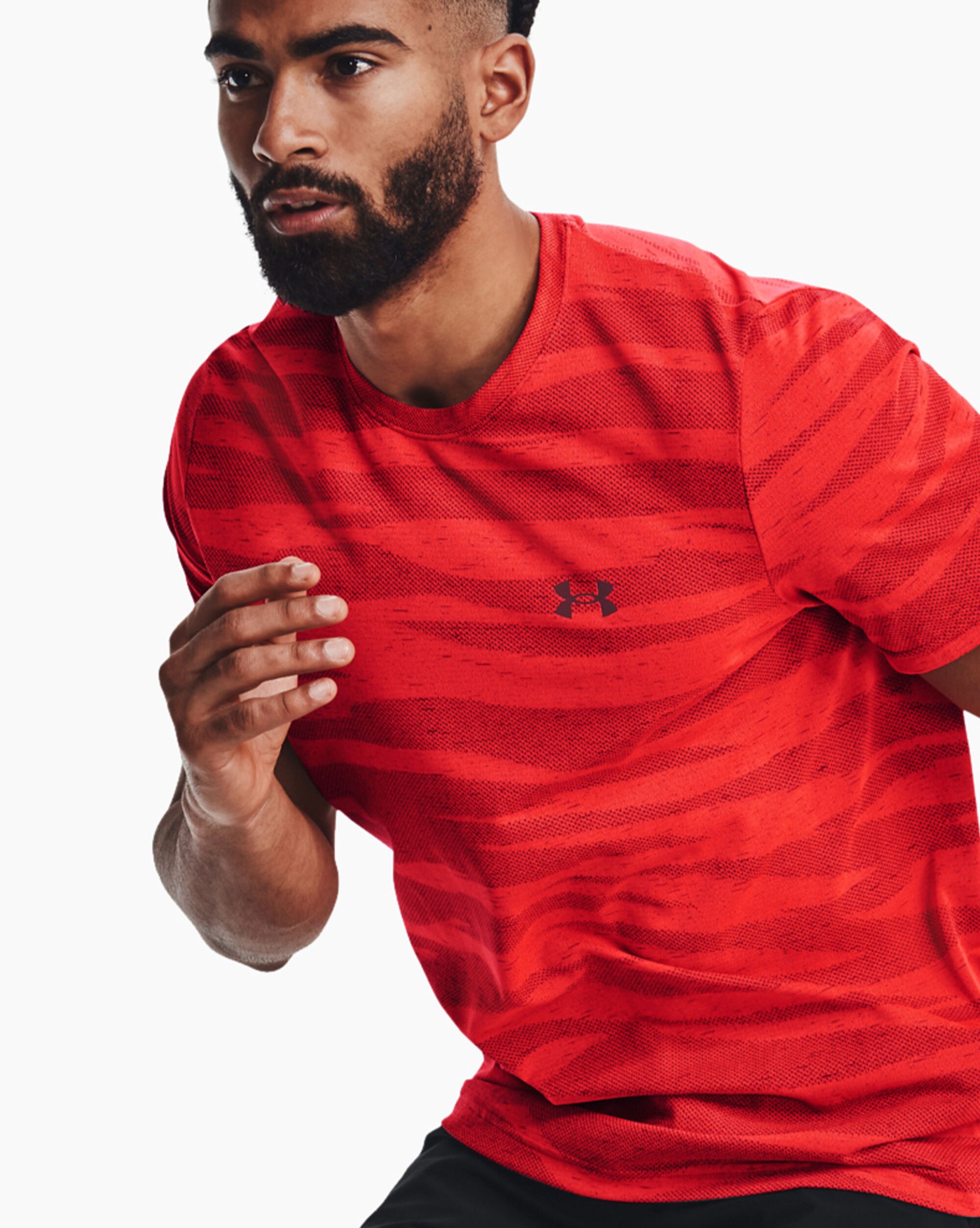 Under Armour T-Shirt Seamless Novelty Rosso Uomo