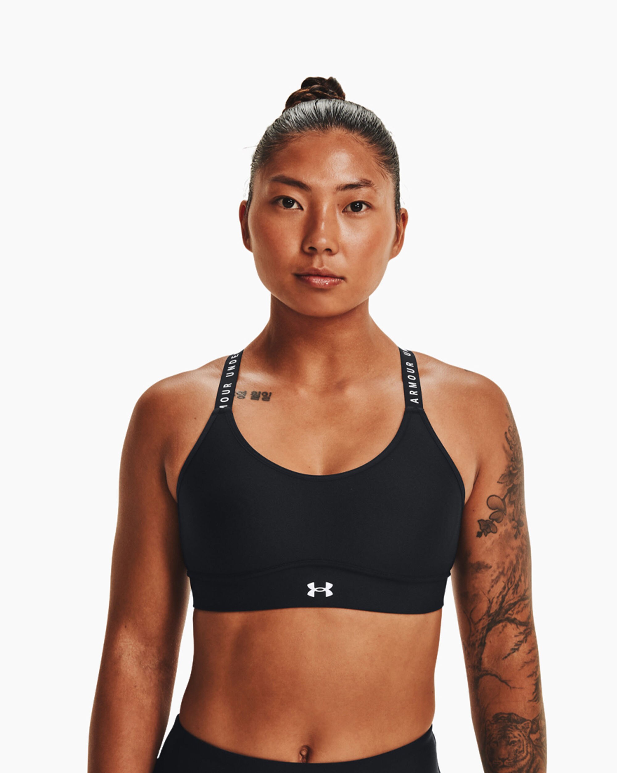 Under Armour Bra Infinity Covered Mid Nero Donna