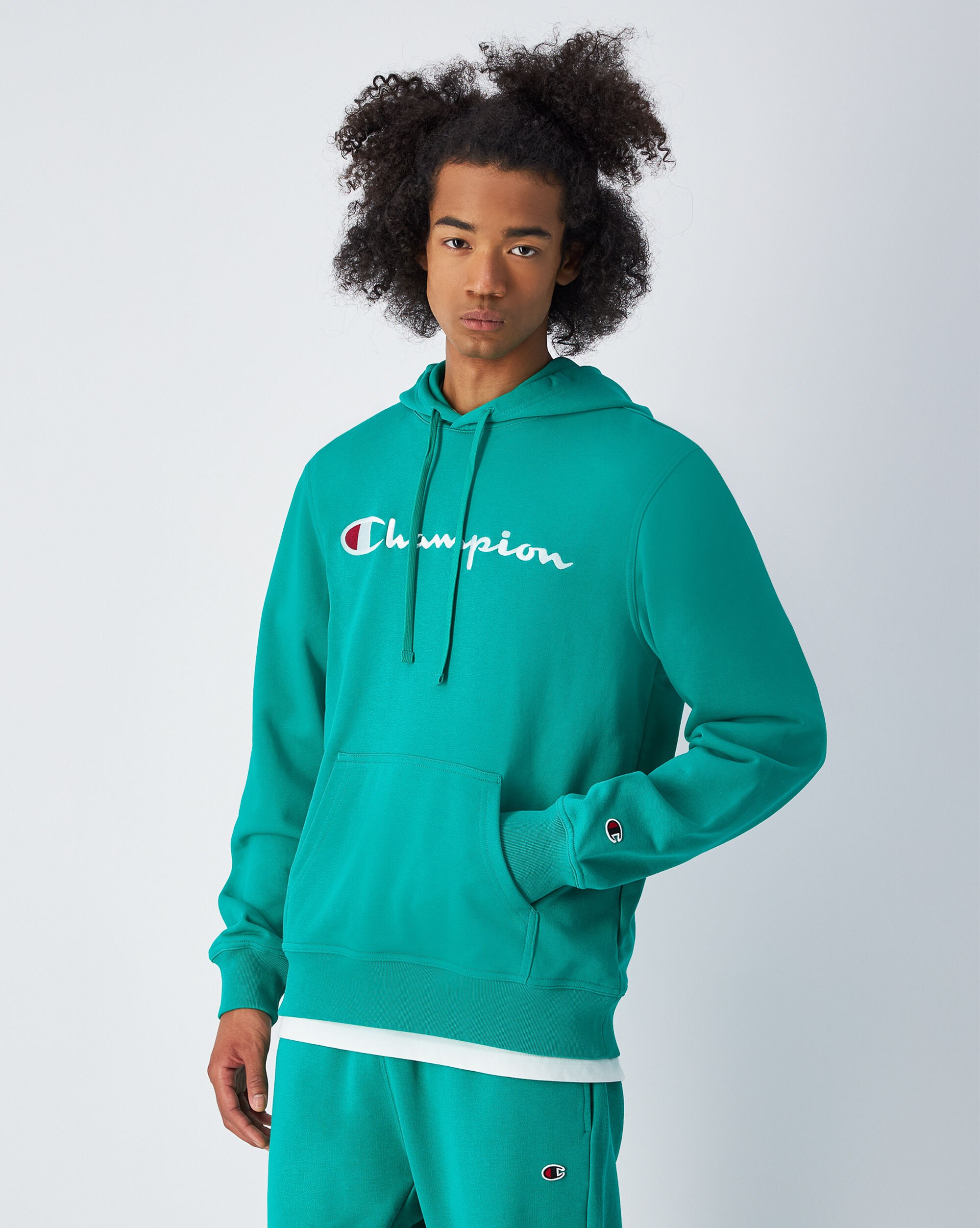 Felpa Con Cappuccio Icons Verde Uomo