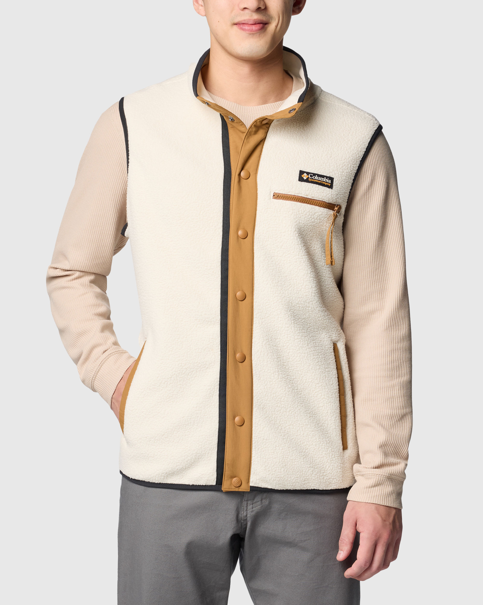 Gilet in pile Helvetia Bianco Uomo