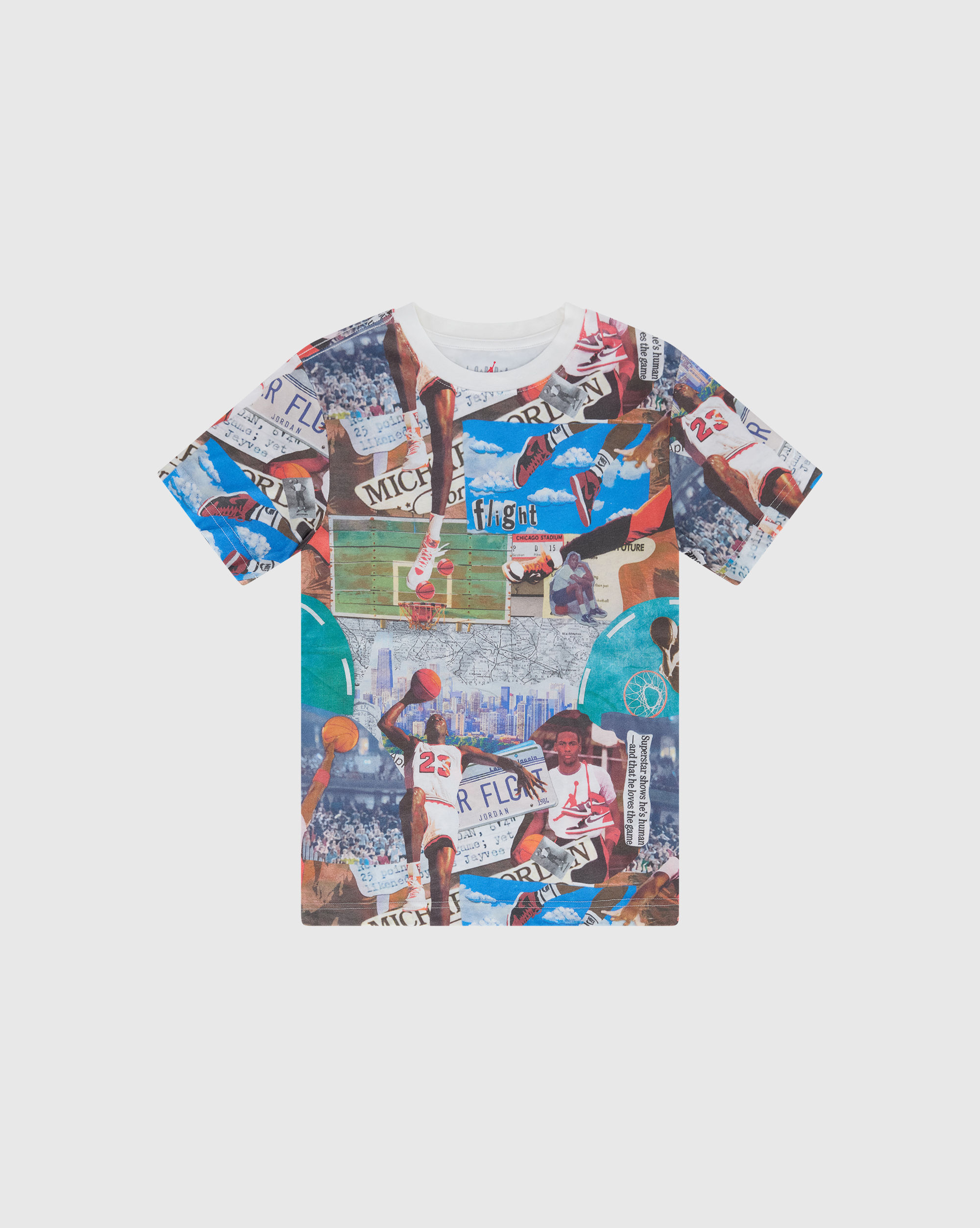 T-Shirt Brooklyn Collage Beige Bambino