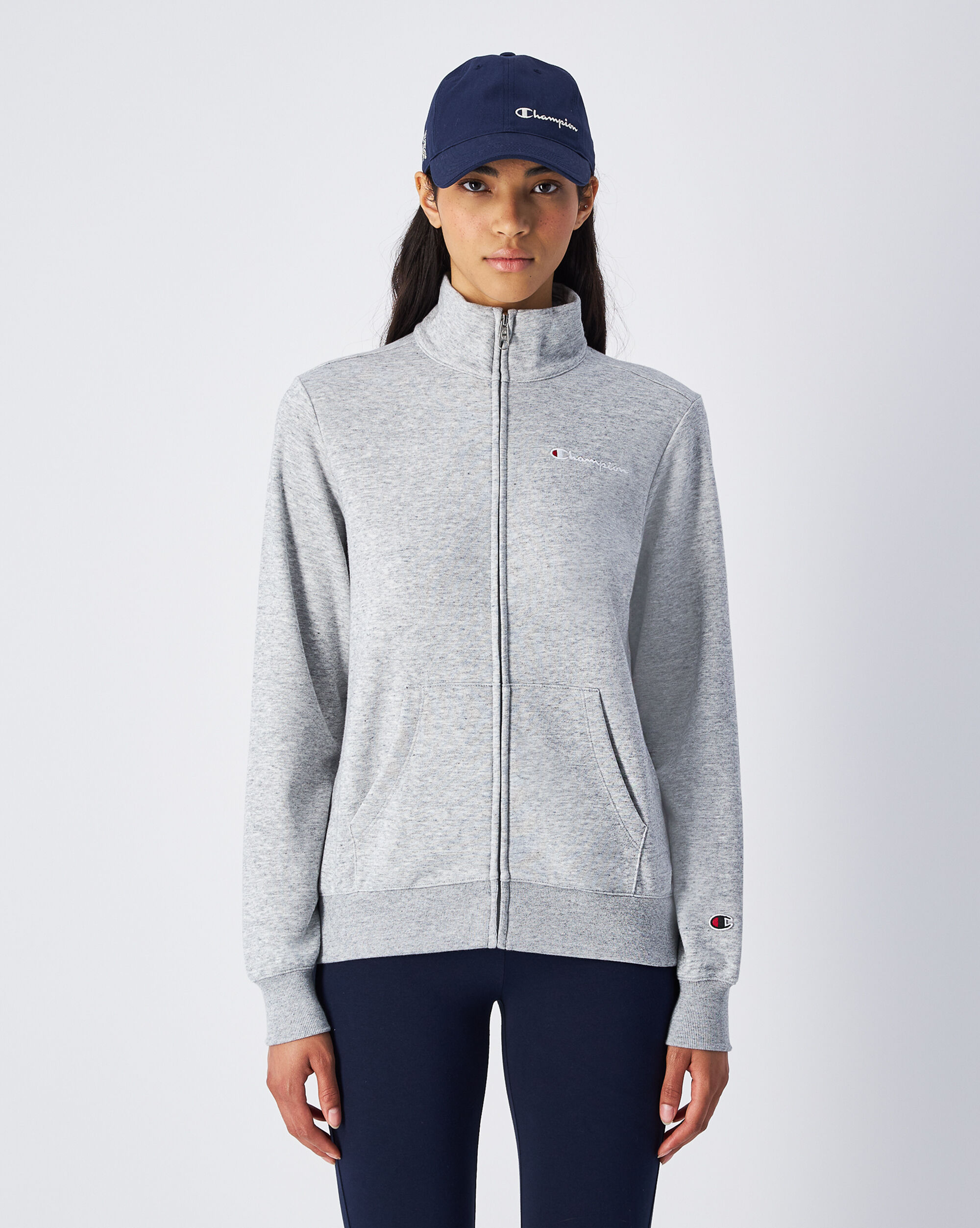 Felpa Full-Zip Icons Grigio Donna