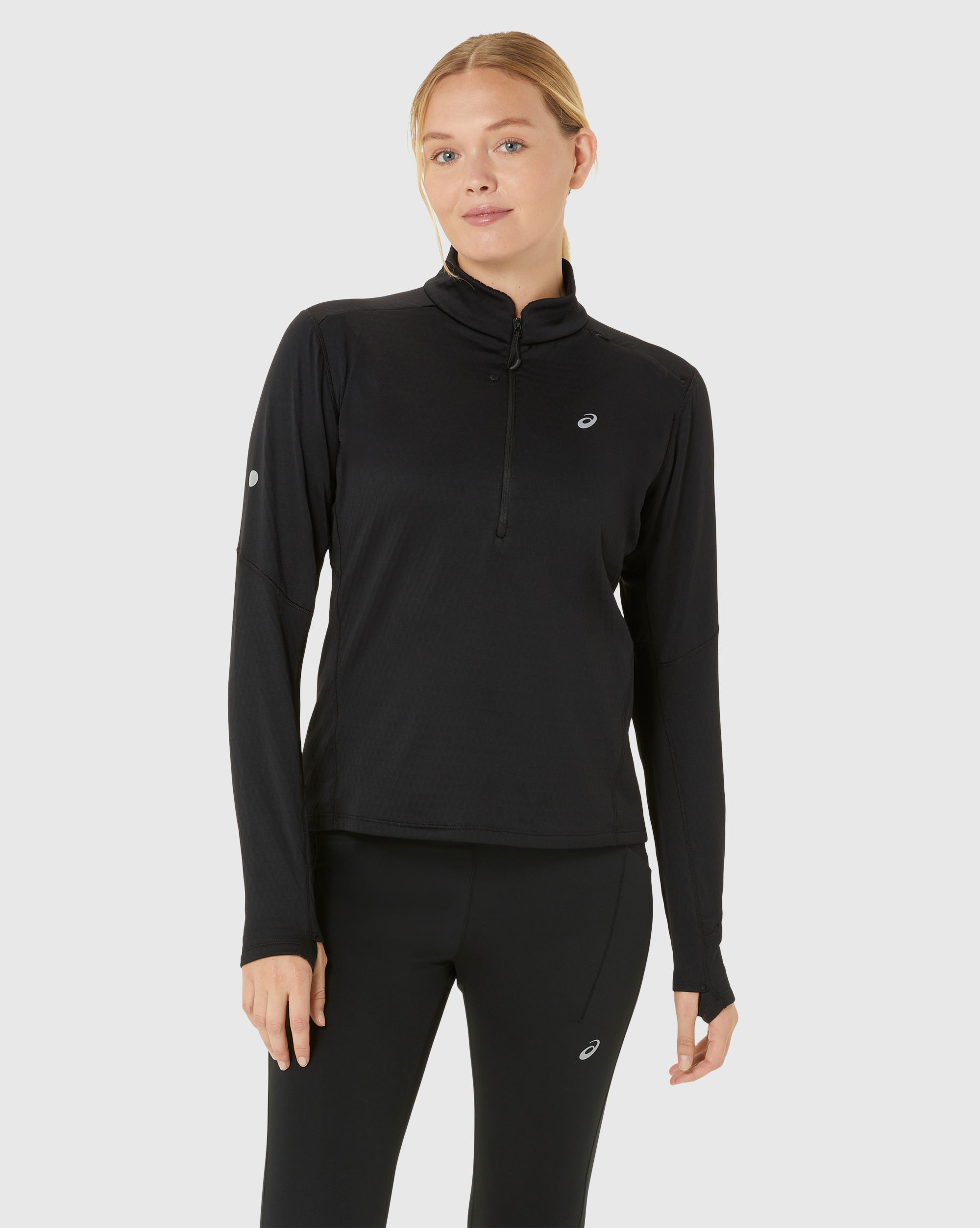 Road Winter 1/2 Zip Mid Layer Nero Donna