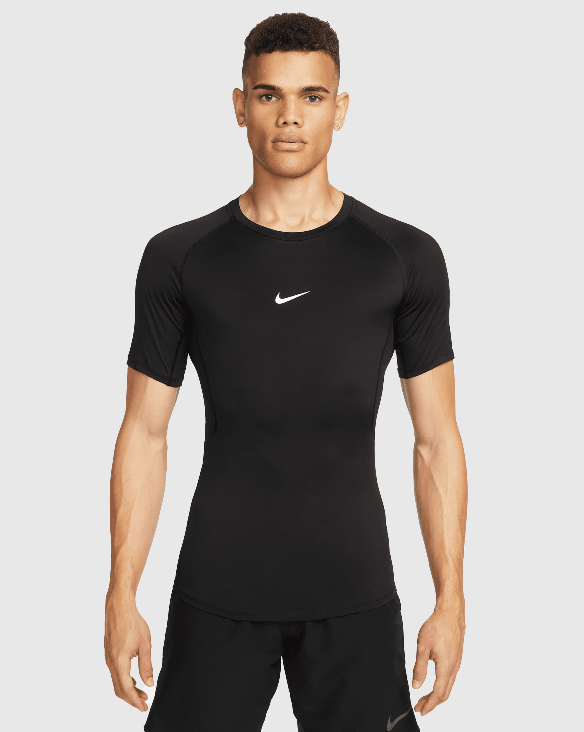 Nike Pro T-Shirt Dri-FIT Con Cuciture Piatte Nero Uomo