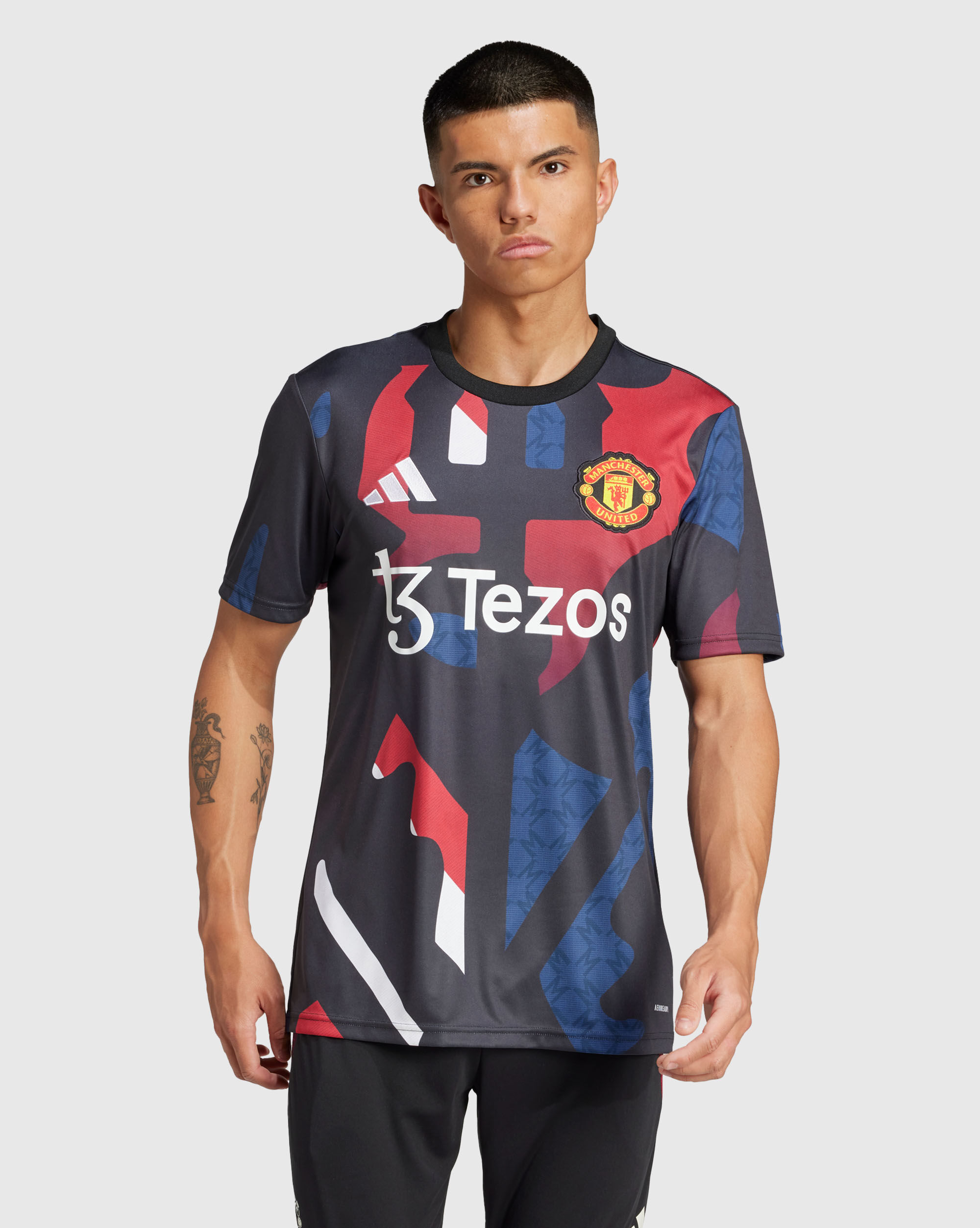 Maglia Pre-Match 24/25 Manchester United FC Nero Uomo