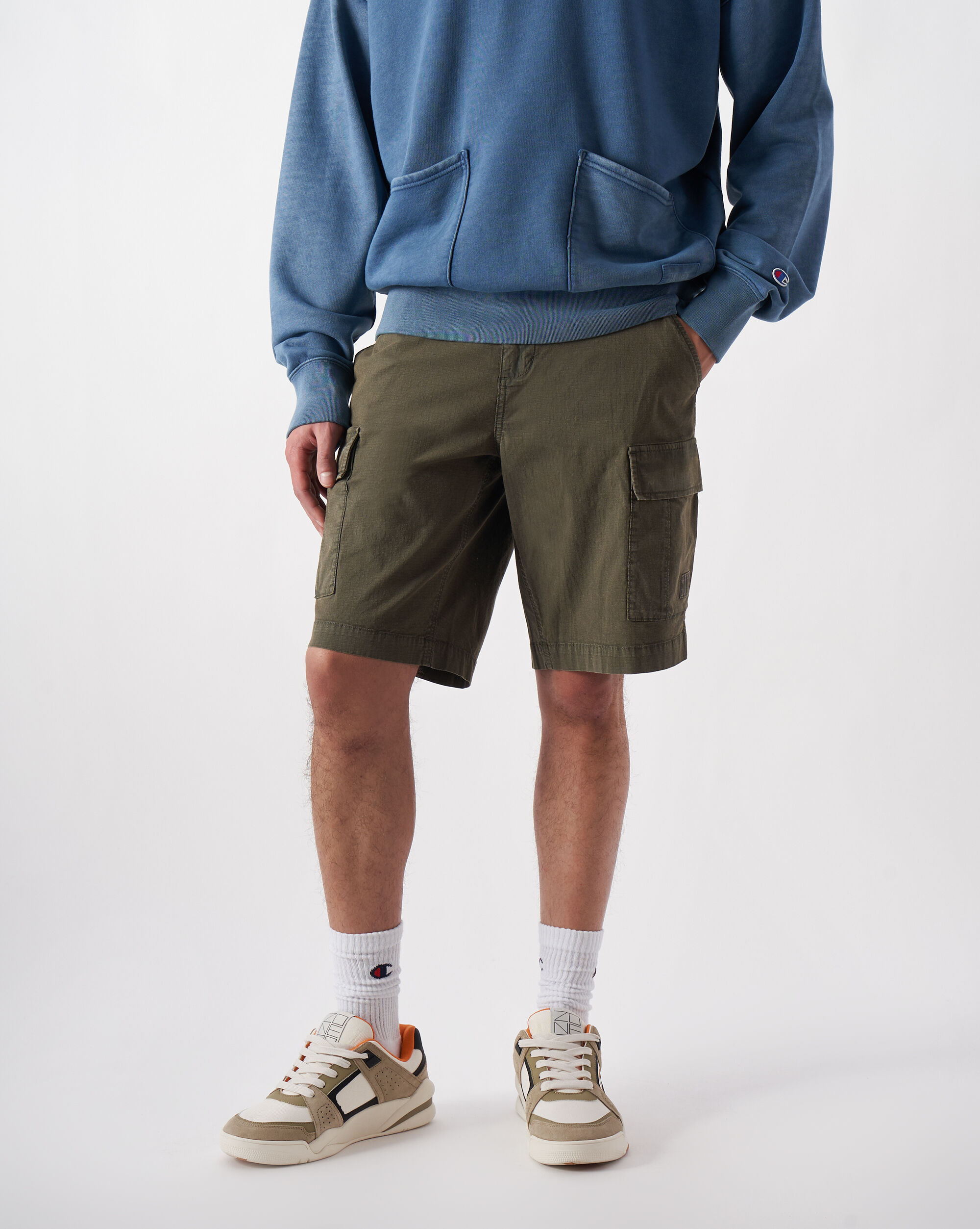 Shorts Cargo in Woven Time Capsule Verde Uomo
