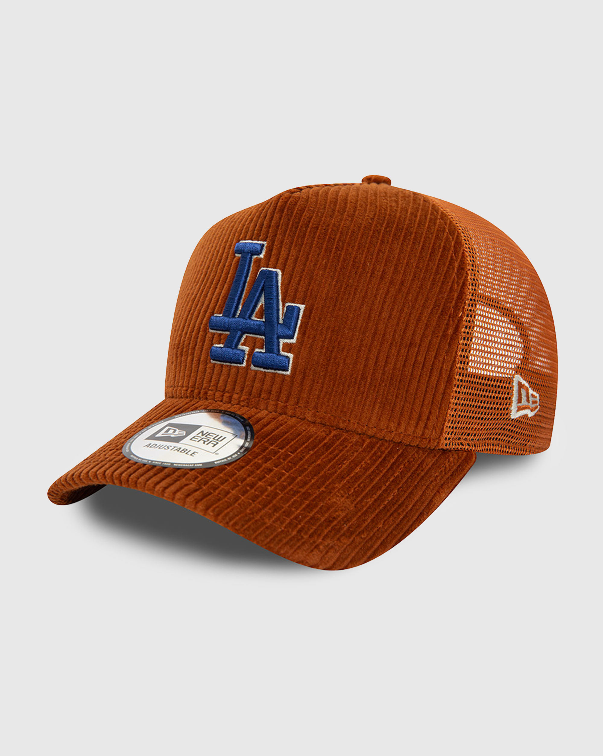 LA Dodgers MLB 9FORTY E-Frame Cappellino Trucker Regolabile Marrone Unisex Adulto