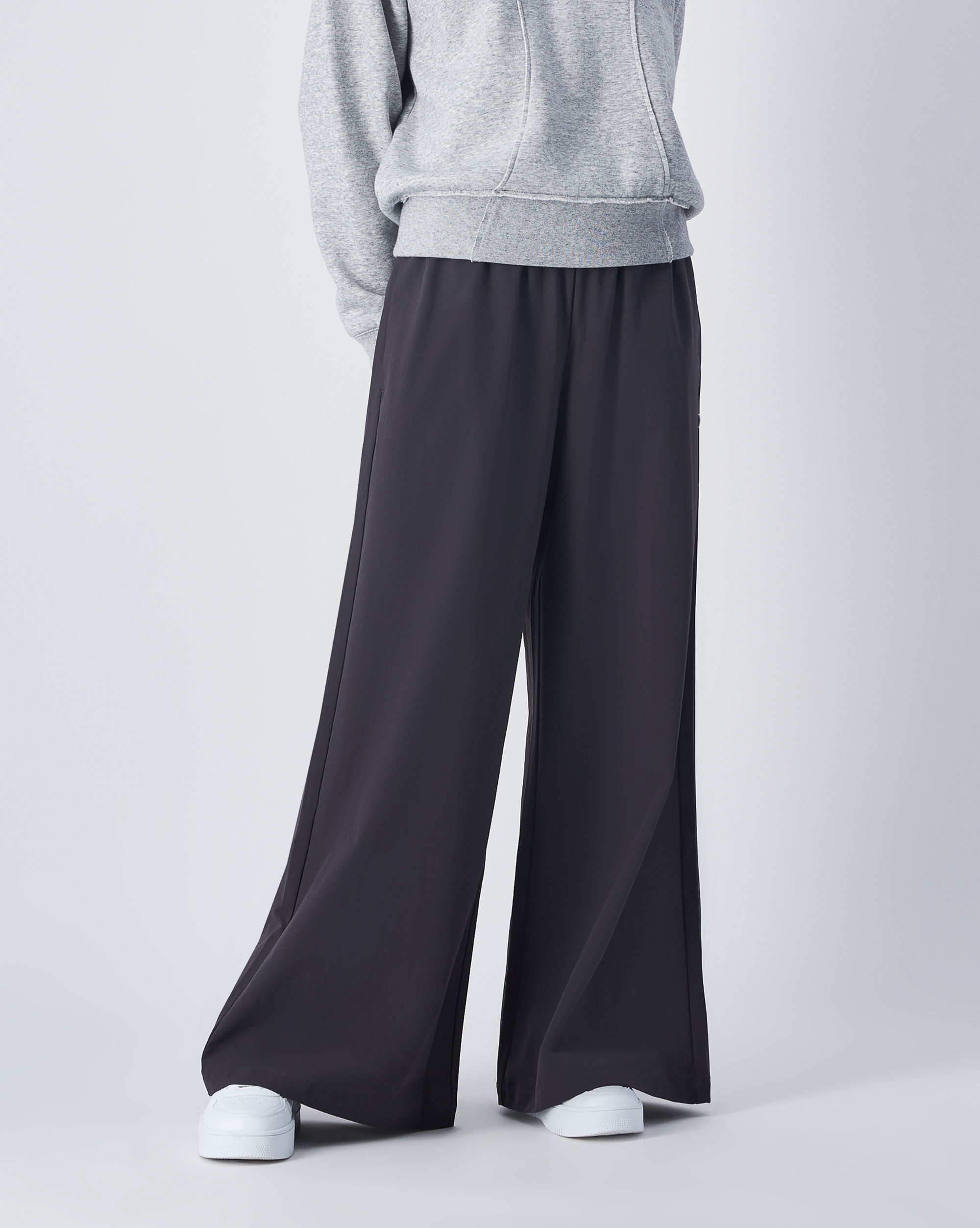 Pantaloni a Gamba Larga Nero Donna