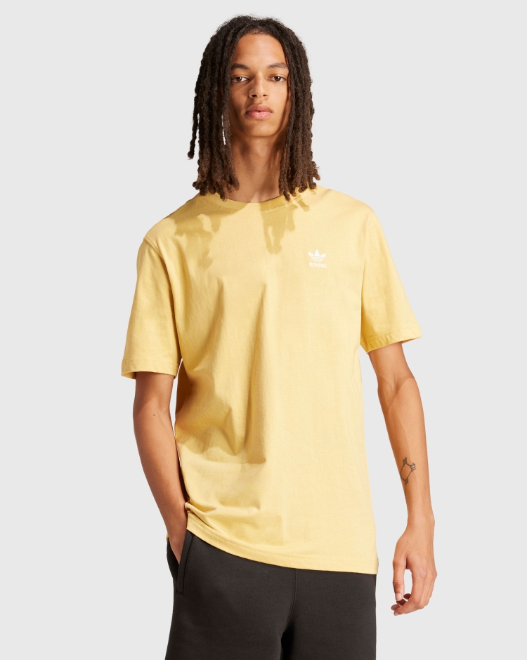 Adidas Originals T-Shirt Trefoil Essentials Giallo Uomo