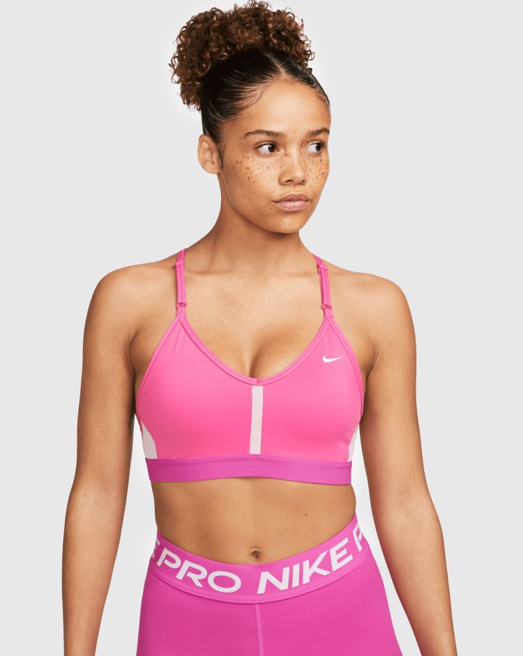 Nike Bra Indy Con Scollo a V Rosa Donna
