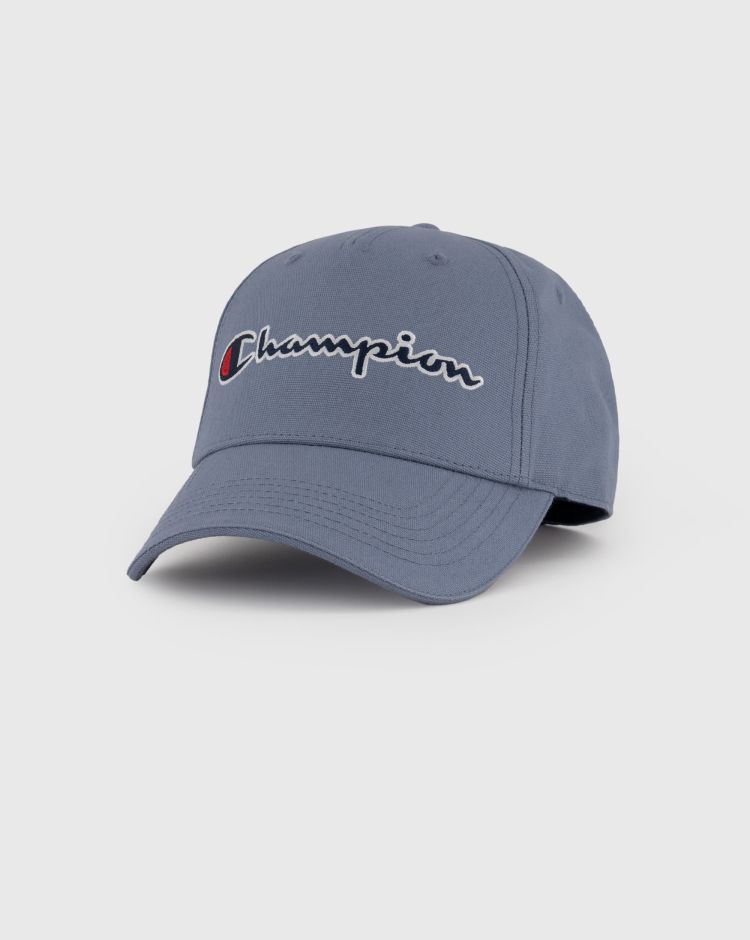 Champion Cappellino Da Baseball Con Logo Esteso Ricamato Blu Unisex