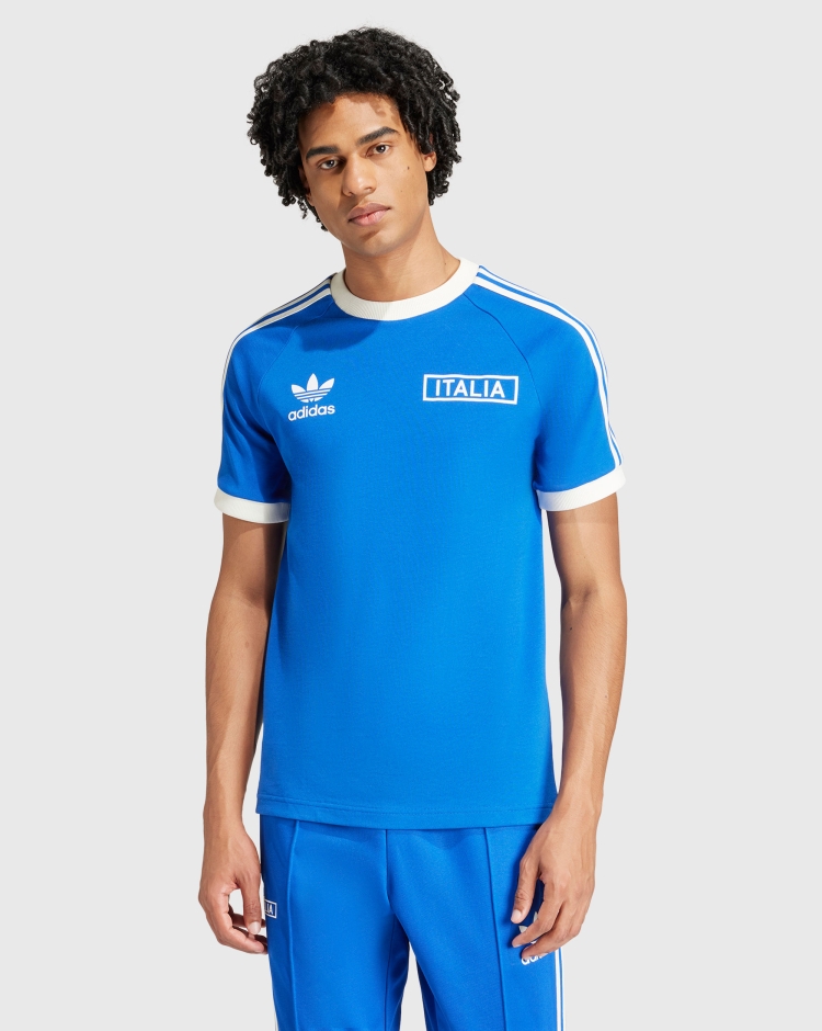 Adidas Italia T-Shirt Adicolor Classics 3-Stripes Blu Uomo
