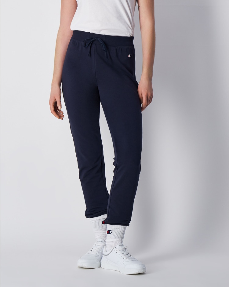 Champion Pantaloni Da Tuta C Logo Patch Blu Donna