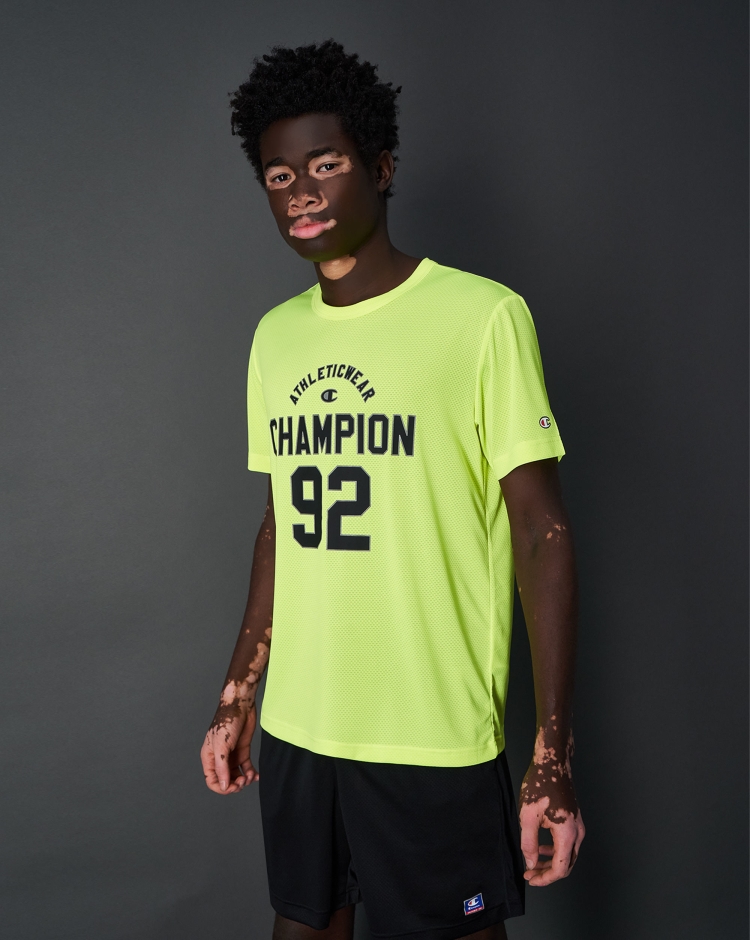 Champion T-Shirt Girocollo Giallo Uomo