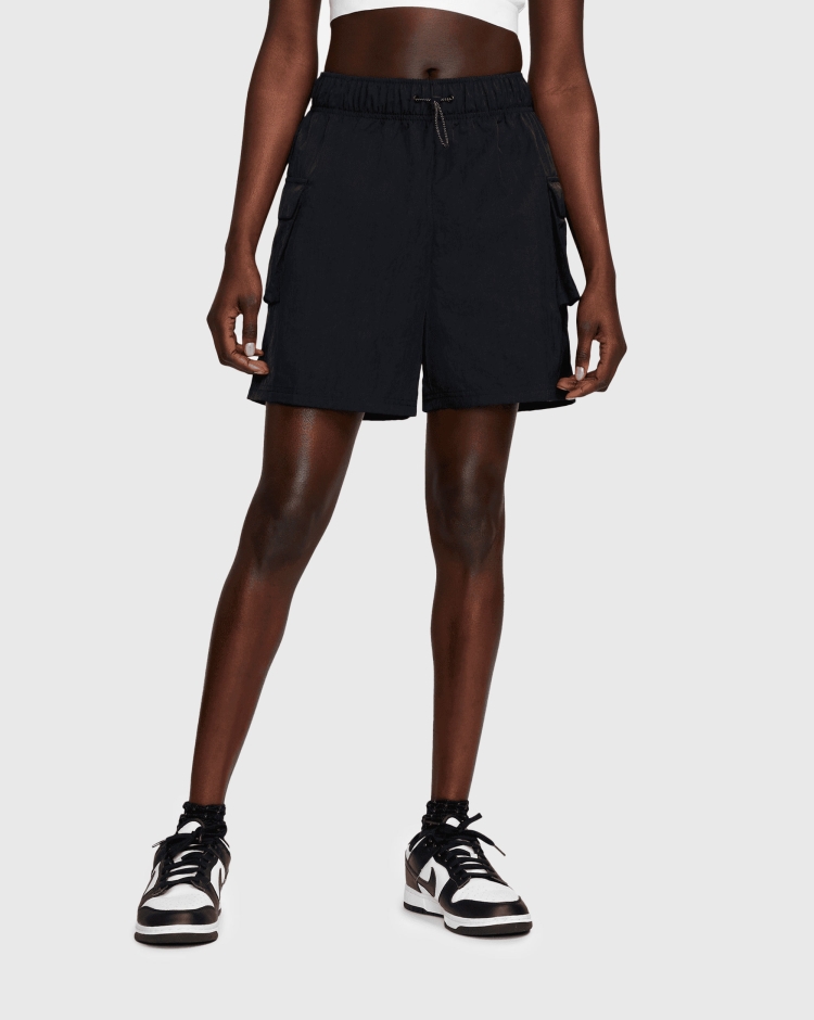 Nike Shorts in tessuto a vita alta Nero Donna