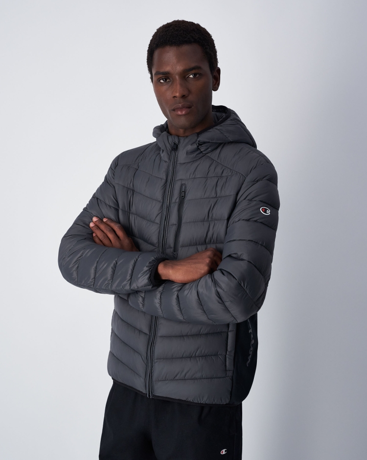 Champion Giacca Outdoor Con Cappuccio Grigio Uomo