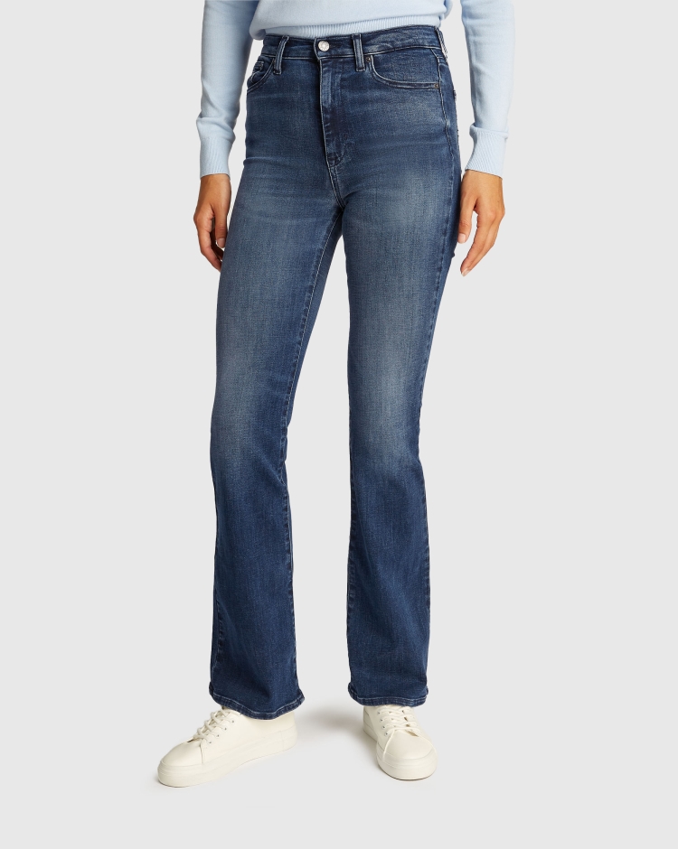 Jeans Sylvia a campana e vita alta Nero Donna
