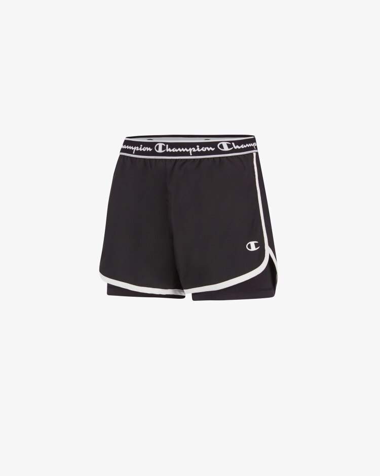 Champion Shorts doppiati con logo Donna