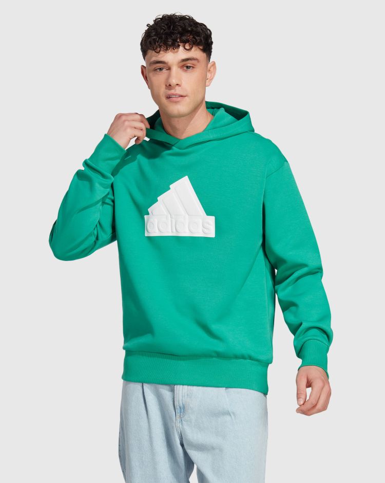 Adidas Felpa con cappuccio Future Icons Badge of Sport Verde Uomo