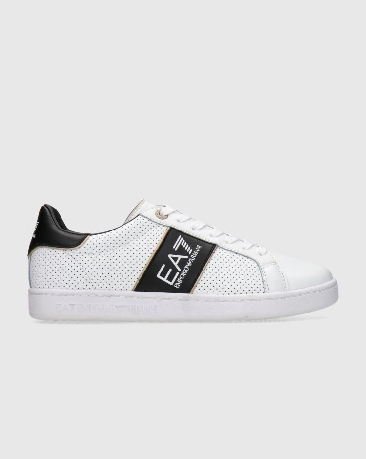 Emporio Armani EA7 Classic in pelle perforata Bianco Uomo