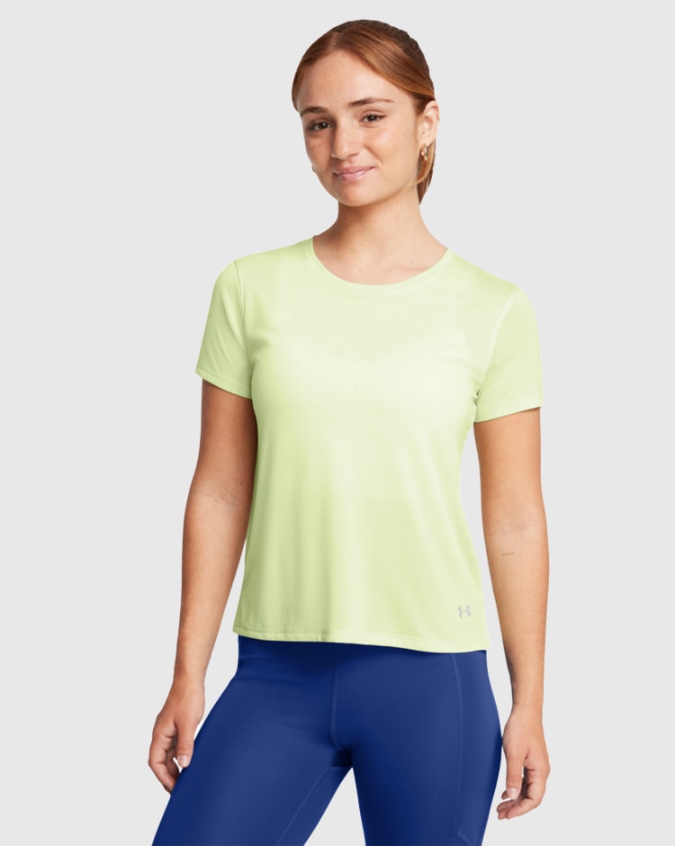 Maglia a maniche corte UA Launch Retro Green Verde Donna
