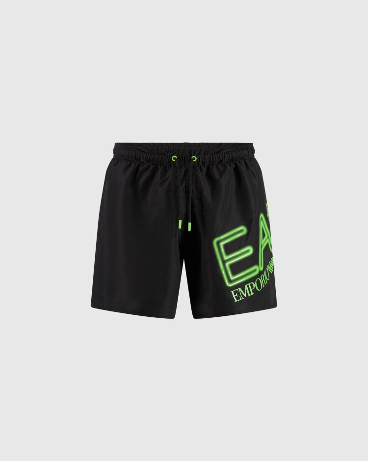 Emporio Armani EA7 Costume Boxer con Logo AVS Nero Uomo