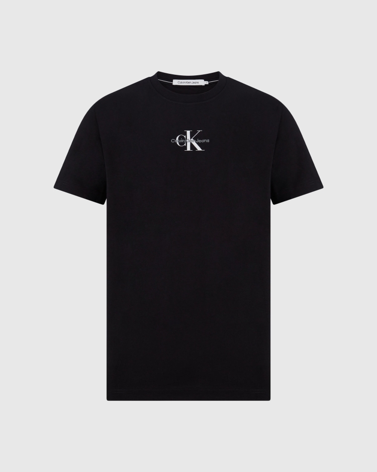 Calvin Klein T-shirt Monologo Regular Nero Uomo