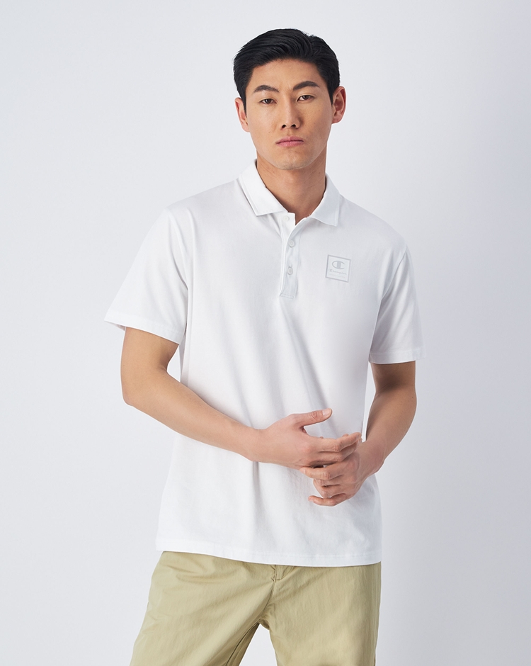 Champion Polo Confort Fit In Jersey Bianco Uomo