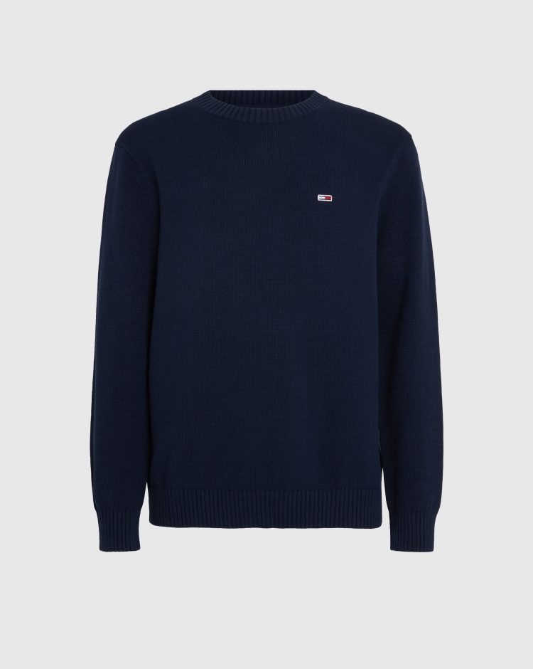 Maglione Girocollo Slim Essentials Blu Uomo
