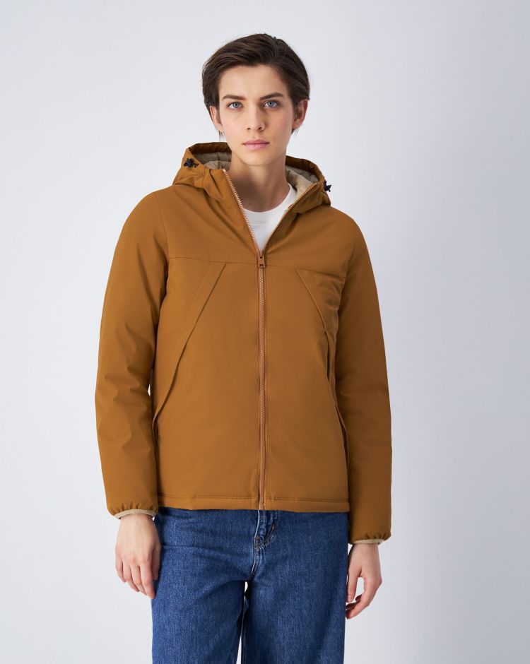 Champion Giacca Outdoor Con Cappuccio Polyfilled Nylon Marrone Donna