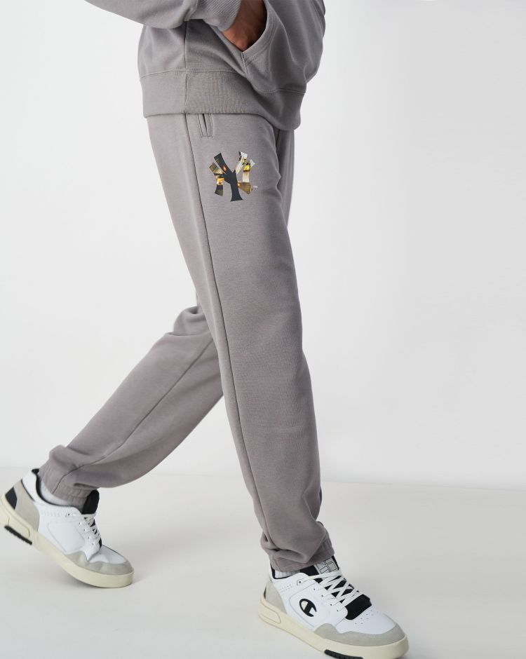 Champion Pantaloni Con Interno Felpato Pesante MLB Grigio Uomo