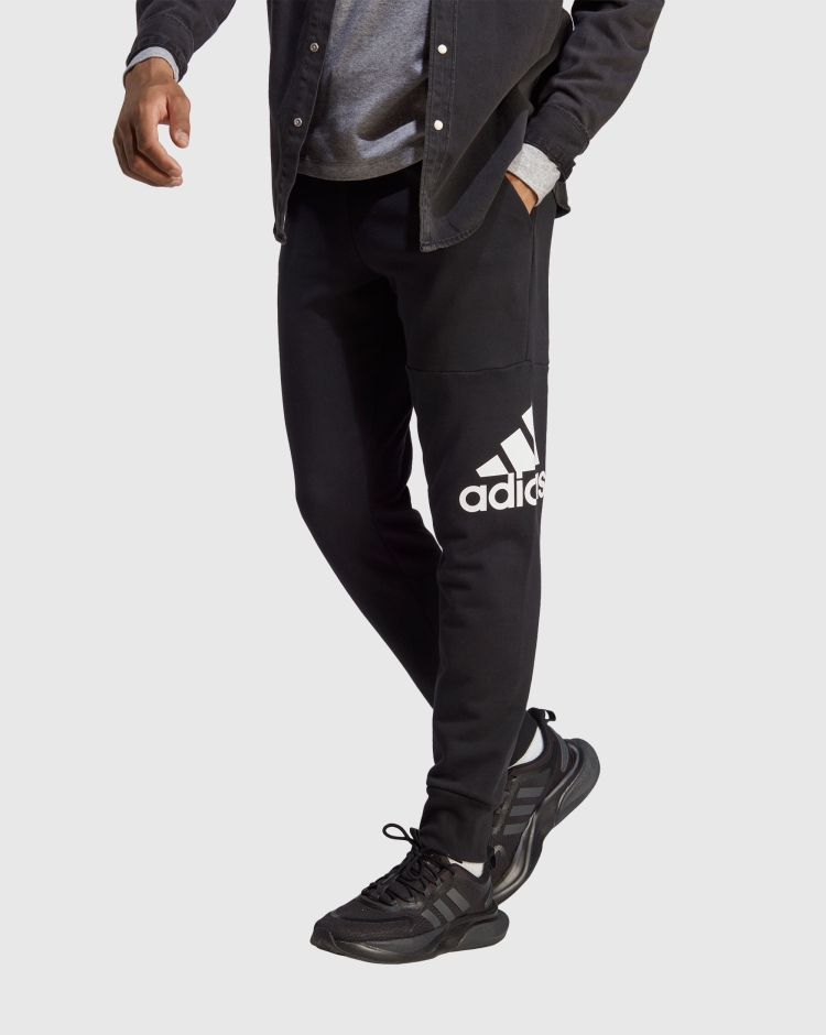 Adidas Pantaloni Con Polsino Essentials French Terry Tapered Nero Uomo