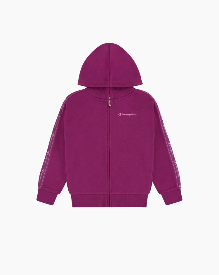 Champion Felpa con cappuccio e logo-tape Viola Bambina