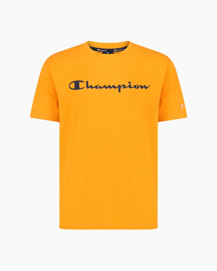 Champion T-shirt in cotone con logo Giallo Uomo
