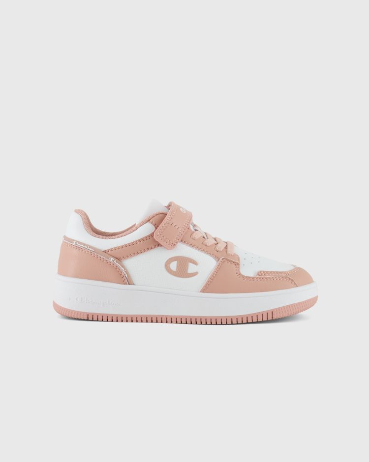 Champion Rebound 2.0 Low Bianco E Rosa Bambina
