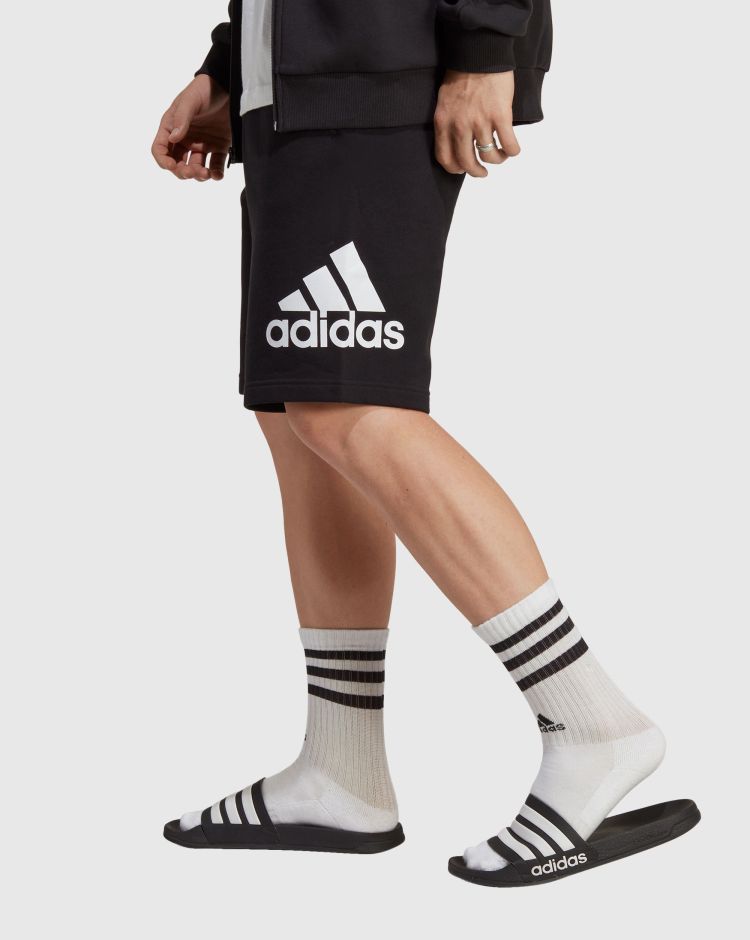 Adidas Short Essentials Big Logo French Terry Nero Uomo