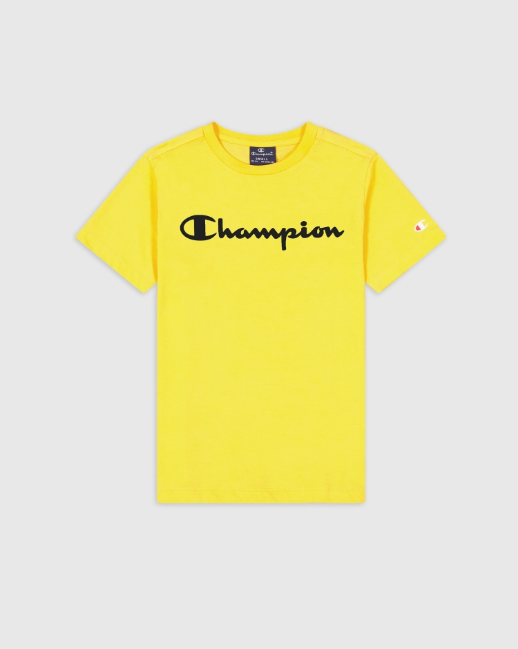 Champion T-shirt Con Logo Champion - Bambino Giallo Bambino