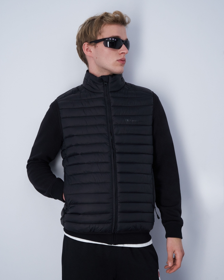 Champion Gilet Imbottito Con Logo Champion Nero Uomo