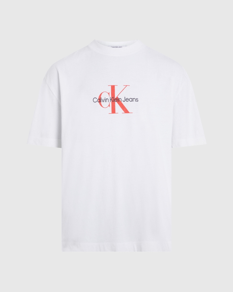Calvin Klein T-Shirt Archivial Monologo Bianco Uomo