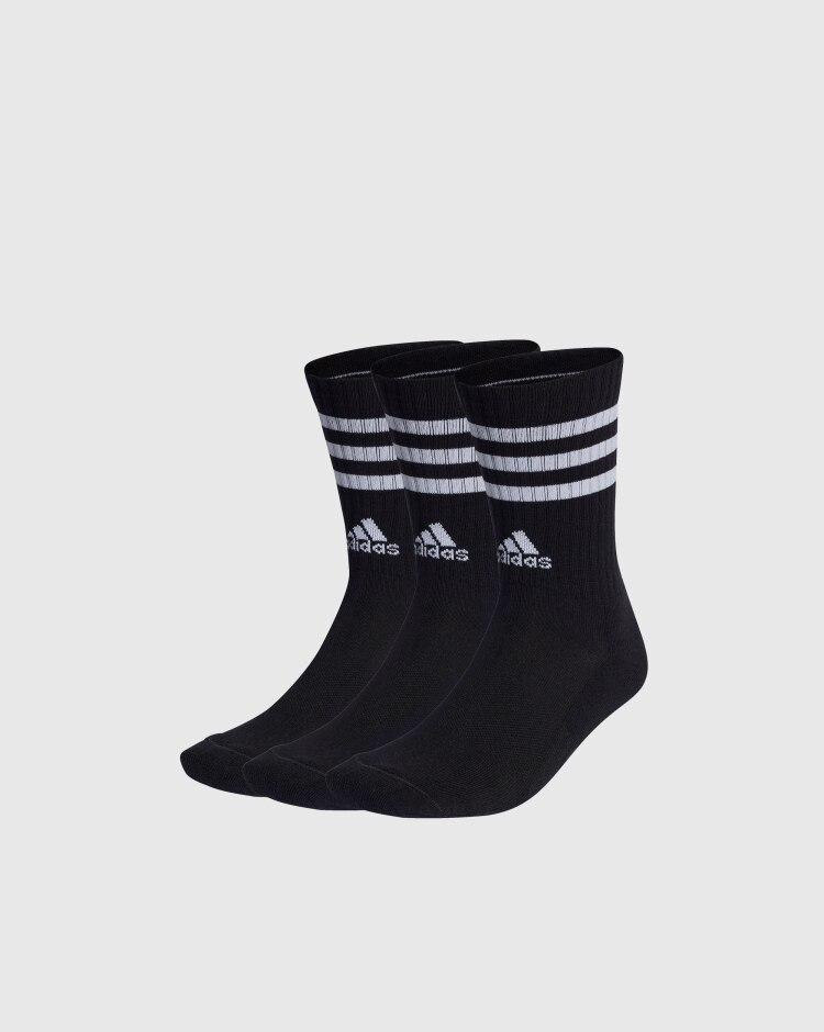 Adidas Calze 3-Stripes Cushioned (3 paia) Nero Unisex Adulto