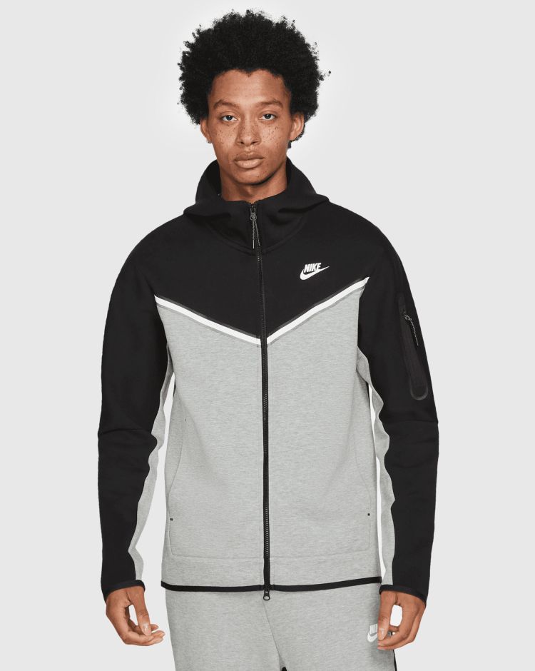 Nike Full-Zip Hoodie Tech Flleece Nero Uomo