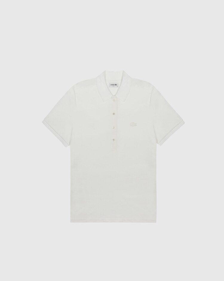 Lacoste Polo Manica Corta Bianco Donna