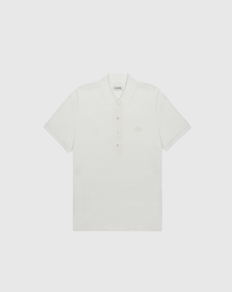 Lacoste Polo Manica Corta Bianco Donna