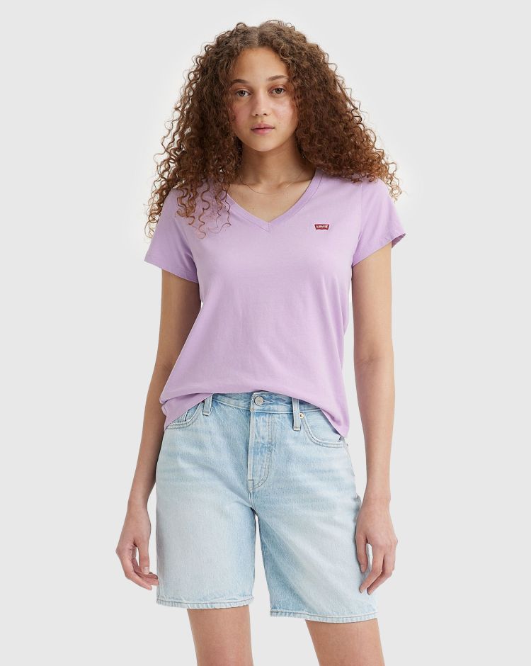 Levi's T-Shirt con Scollo a V Perfect Viola Donna