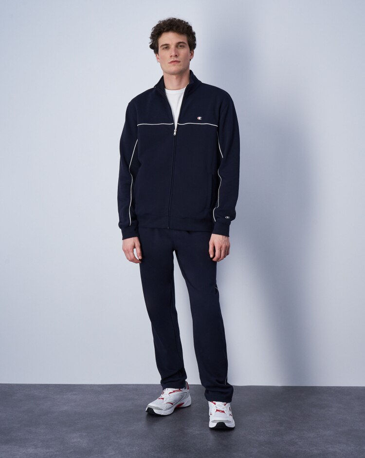 Champion Tuta Full Zip Con C Logo Blu Uomo