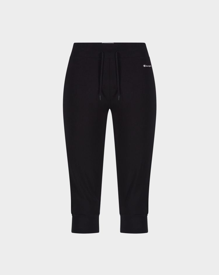 Champion Pantaloni 3/4 Con Polsino Nero Donna