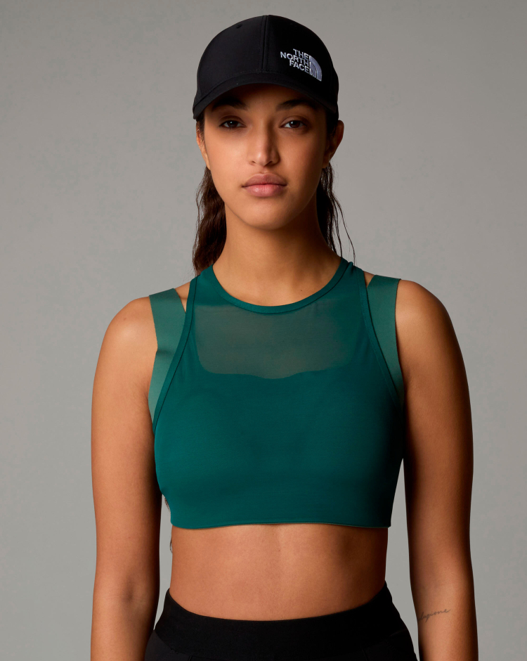 Top Sportivo Refina Double-Layer Verde Donna