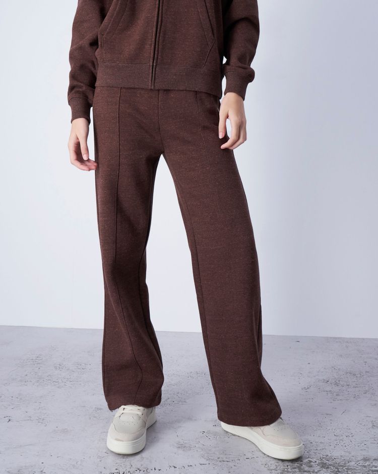 Champion Pantaloni A Gamba Larga Eco Future in Cotone Organico Marrone Donna